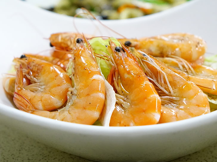 cooked shrimps, shrimps, cooked, appetizing, HD wallpaper