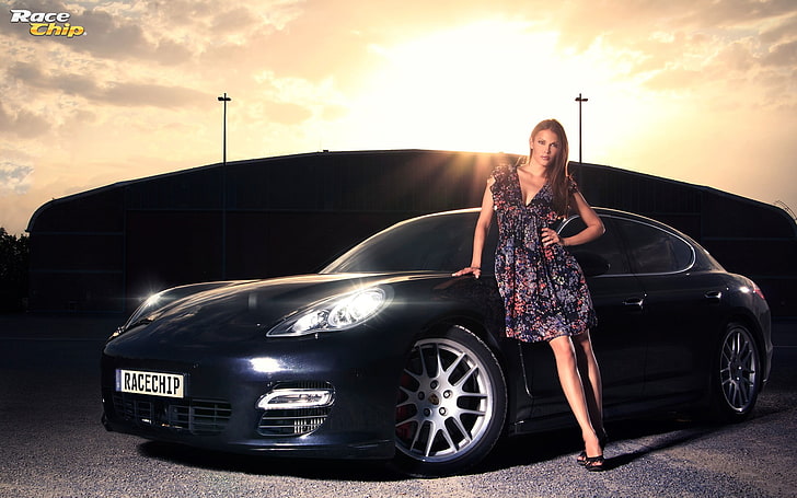 Auto, Frauen, Brünette, Porsche Panamera, Frauen mit Autos, HD-Hintergrundbild