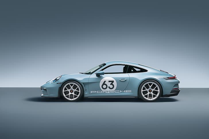 911, Porsche, side view, Porsche 911 S/T Heritage Design Package, HD wallpaper