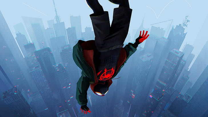 Spider-Man: Into the Spider-Verse, Майлс Моралес, Spider-Man, Marvel Comics, филми, анимационни филми, HD тапет
