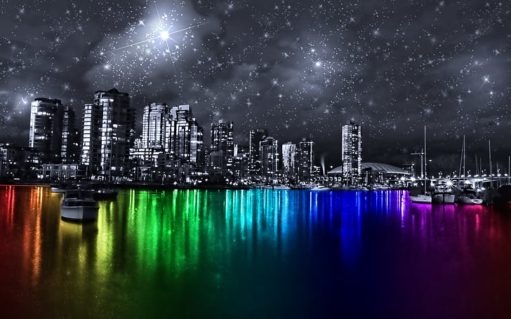 Städte, Mehrfarben, Vancouver, HD-Hintergrundbild