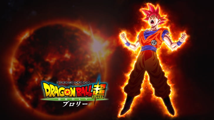 Dragon Ball Super, Son Goku, anime, Shonen Jump, Süper Saiyan Tanrısı, anime erkek, HD masaüstü duvar kağıdı