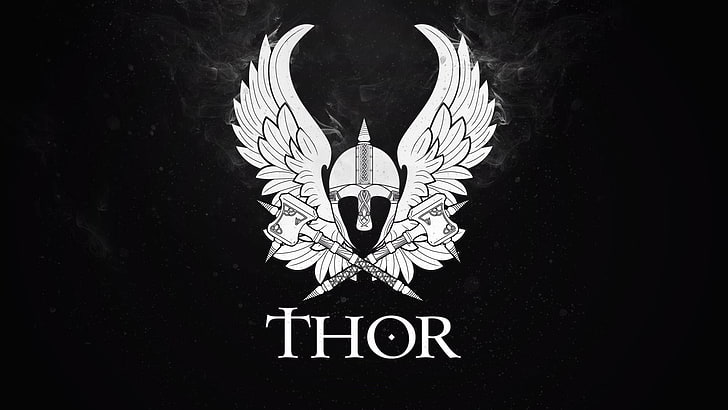 Thor logo, Marvel Heroes, HD wallpaper