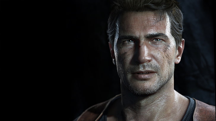 man wearing tank top game wallpaper, uncharted , Uncharted 4: A Thief's End, Nathan Drake, HD wallpaper