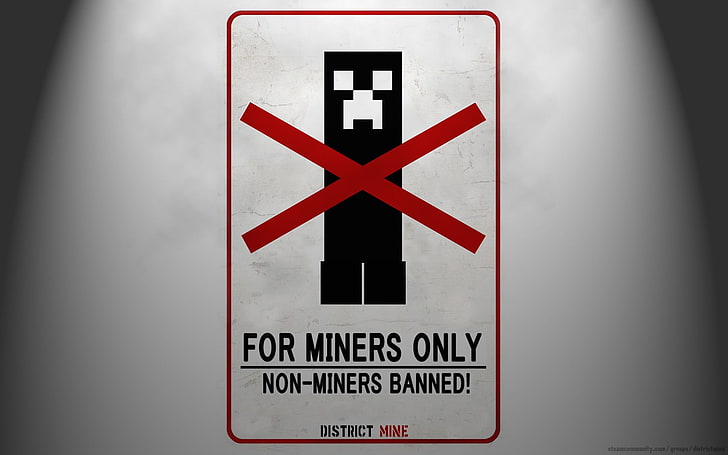 tylko tablica informacyjna dla górników, Minecraft, creeper, gry wideo, Tapety HD