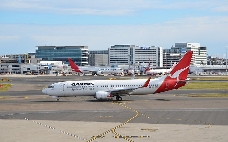 Aircrafts, Boeing 737, Aircraft, Airplane, Airport, Boeing, Qantas, Sydney, Vehicle, HD wallpaper