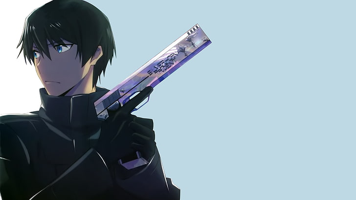 homem segurando personagem pistola semi-automática, Mahouka Koukou no Rettousei, Shiba Tatsuya, anime, HD papel de parede