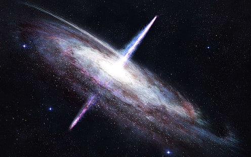 Квазар, иллюстрация галактики, космос, 1920x1200, звезда, галактика, квазар, HD обои HD wallpaper