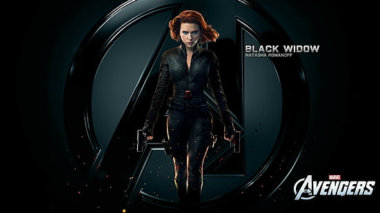 Avengers Black Widow Scarlett Johansson HD, black widow natasha romanoff, black, filmer, avengers, scarlett, johansson, widow, HD tapet HD wallpaper