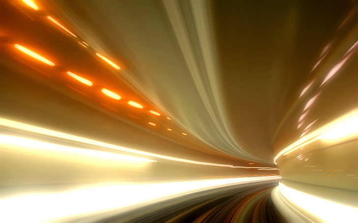Zeitraffer des Tunnels, Eintauchen, Licht, Tunnel, Vertiefung, HD-Hintergrundbild