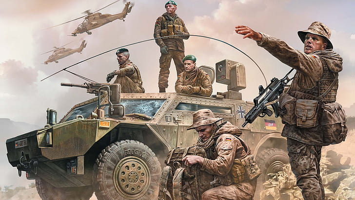 Bundeswehr, militares alemanes, actual, ejército alemán moderno, Fondo de pantalla HD