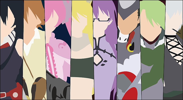 colagem de ilustração de retrato, Akame ga Kill !, Akame, Tatsumi, Mina (Akame ga Kill), Leone, HD papel de parede