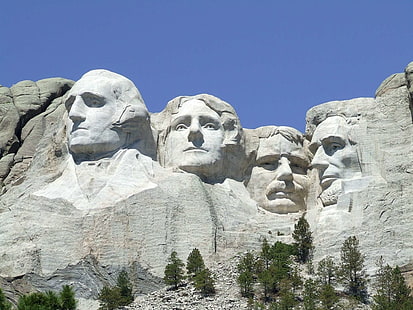 svarta kullar, historisk, minnesmärke, Mount Rushmore, skulptur, South Dakota, Amerikas förenta stater, USA, HD tapet HD wallpaper