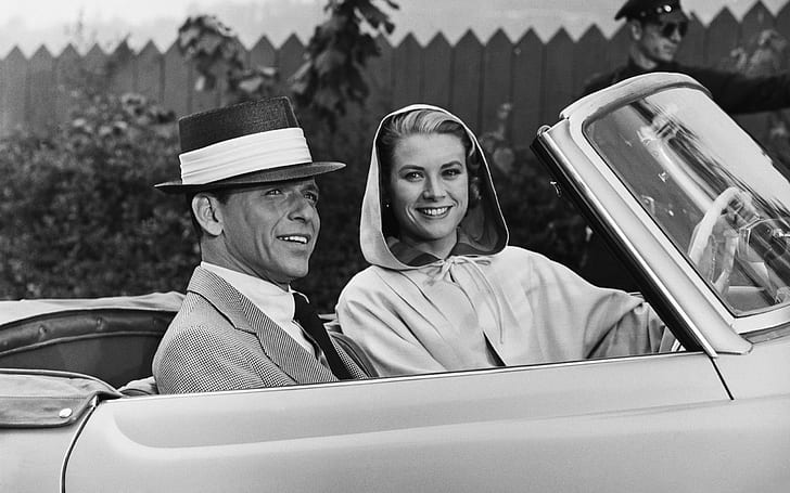 actores, coche, Grace Kelly, Frank Sinatra, Fondo de pantalla HD