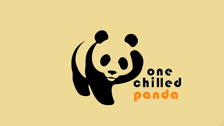 panda, escalofrío, un panda frío, minimalismo, ilustraciones, animales, Fondo de pantalla HD