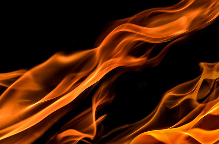 Fire Flames, flame digital wallpaper, Elements, Fire, Orange, Flames, Burn, Warmth, Warm, Heat, blaze, HD wallpaper