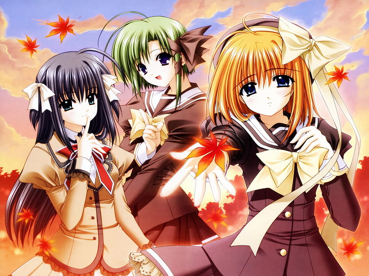 Anime, Really? Really!, Asa Shigure, Kaede Fuyou, Yae Sakura (Shuffle!), HD wallpaper