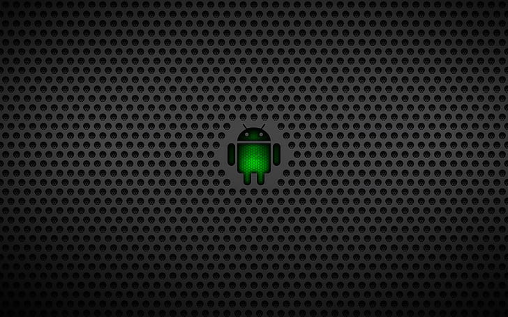 robot, logo, Android, dark, google, HD wallpaper