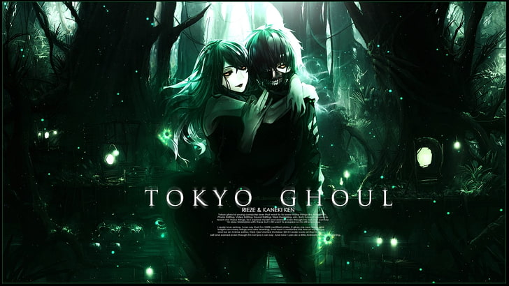 Anime, Tokyo Ghoul, Ken Kaneki, Rize Kamishiro, HD-Hintergrundbild