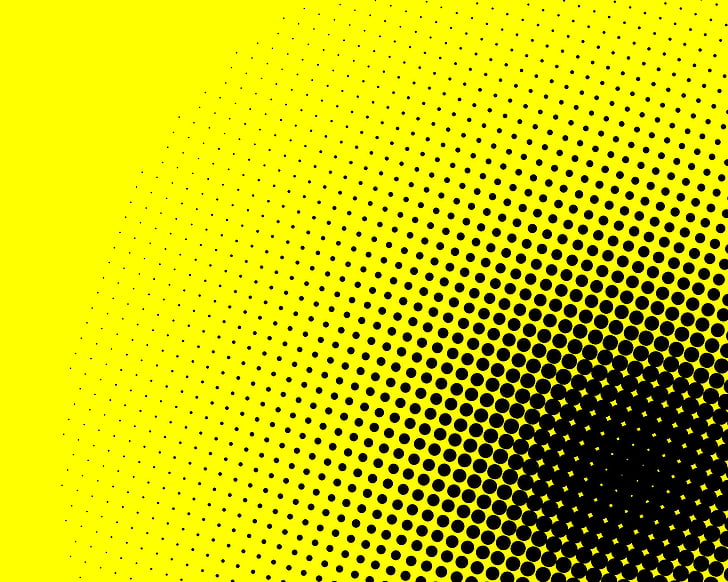 Абстракт, кръг, точки, жълто, HD тапет