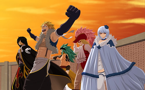 Anime, Fairy Tail, Orga Nanagear, Schurke Cheney, Rufus Lore, Sting Eucliffe, Yukino Aguria, HD-Hintergrundbild HD wallpaper