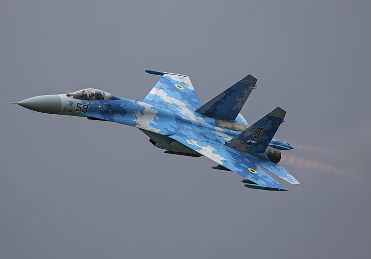 Jet Fighters, Sukhoi Su-27, Pesawat, Jet Fighter, Warplane, Wallpaper HD
