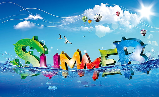 Yaz, yaz metin illüstrasyon, mevsim, yaz, HD masaüstü duvar kağıdı HD wallpaper