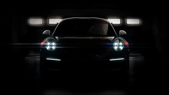 coche con faro abierto, Porsche 911 GT3 RSR, HD, Fondo de pantalla HD HD wallpaper