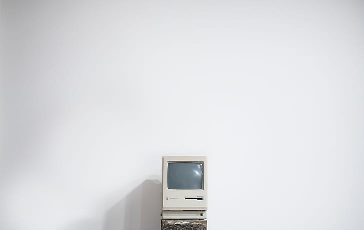 computer, Macintosh, minimalism, white, HD wallpaper