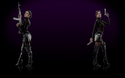 schwarzes langärmeliges Damenhemd, Saints Row: The Third, Videospiele, HD-Hintergrundbild HD wallpaper