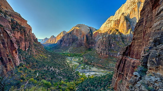 Zion National Park Utah Usa Automne Paysage Nature 4k Fonds d'écran Haute Qualité 3840 × 2160, Fond d'écran HD HD wallpaper