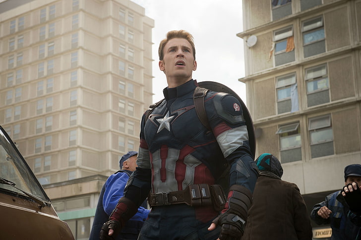 Captain America-Anzug, Avengers: Age of Ultron, Captain America, Chris Evans, HD-Hintergrundbild