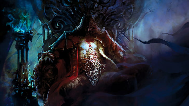Castlevania, Castlevania: Lords of Shadow 2, Video Game Art, fantasia sombria, trono, videogame, HD papel de parede