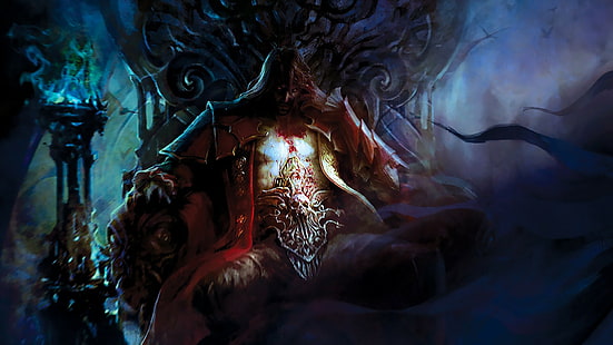 Castlevania, Castlevania: Lords of Shadow 2, Art Game Art, тъмна фантазия, трон, видео игри, HD тапет HD wallpaper