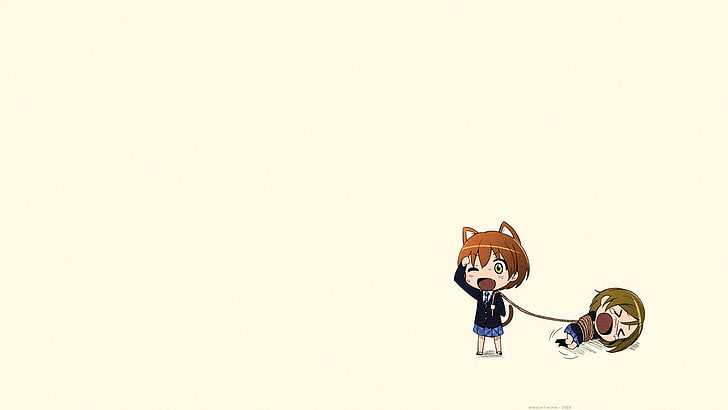 Love Live !, Hoshizora Rin, Koizumi Hanayo, Tokita Arumi, 짧은 머리, 치비, 여학생, 교복, 짧은 치마, 고양이 귀, 고양이 꼬리, HD 배경 화면