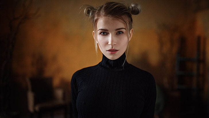 women, model, face, portrait, Georgy Chernyadyev, HD wallpaper