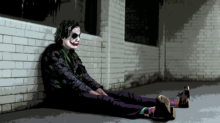 Karya seni Heath Ledger Joker, film, anime, Batman, The Dark Knight, Joker, MessenjahMatt, penjara, Wallpaper HD