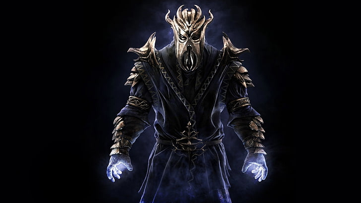 ilustração do personagem do jogo, Skyrim, The Elder Scrolls V: Skyrim, DLC, Bethesda Softworks, The Elder Scrolls, Dragonborn, Mirak, HD papel de parede