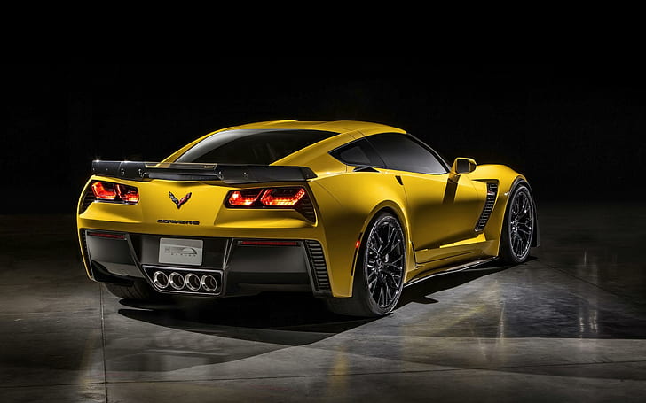 2015 Chevrolet Corvette Z06 2, yellow sport car, chevrolet, corvette, 2015, cars, HD wallpaper