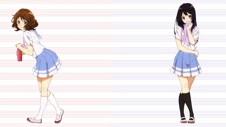 Anime, son!Euphonium, Kumiko Oumae, Reina Kousaka, Fond d'écran HD