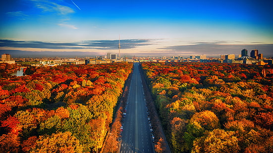 Берлин, 5K, Германия, Осень, Городской пейзаж, HD обои HD wallpaper