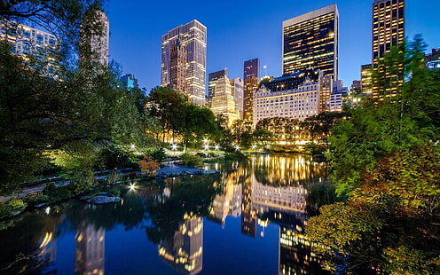 Центральный парк Нью-Йорк, парк, центральный парк, манхэттен, нью-йорк, пейзаж, HD обои HD wallpaper