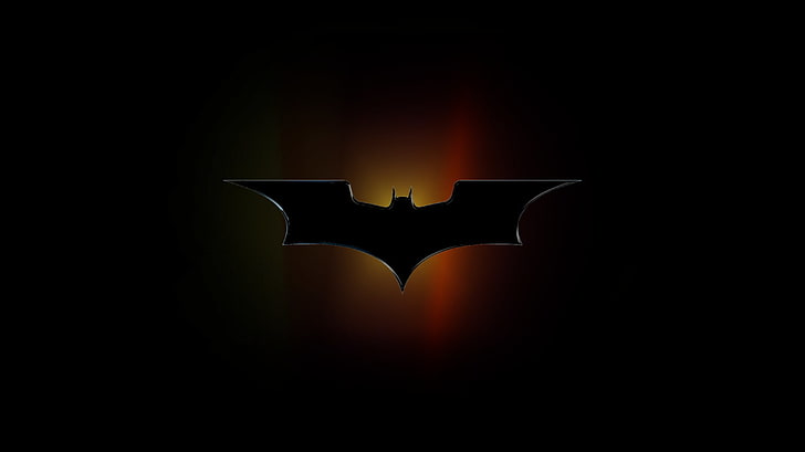 Logo Batman, Batman, bandes dessinées, DC Comics, noir, Fond d'écran HD