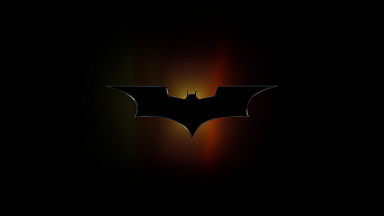 Logo Batman, Batman, bandes dessinées, DC Comics, noir, Fond d'écran HD HD wallpaper