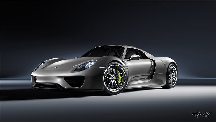 Porsche, Porsche 918 Spyder, Автомобиль, Серебряный Автомобиль, Спортивный Автомобиль, Автомобиль, HD обои