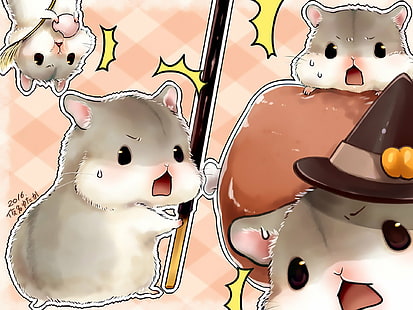 Anime, Asli, Lucu, Hamster, Wallpaper HD HD wallpaper