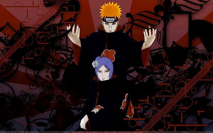 Fondo de pantalla de personaje de Naruto Shippuden, Anime, Naruto, Konan (Naruto), Pain (Naruto), Fondo de pantalla HD