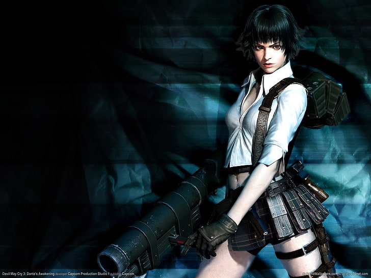 póster de personaje del juego en línea, Devil May Cry, Lady (Devil May Cry), Fondo de pantalla HD