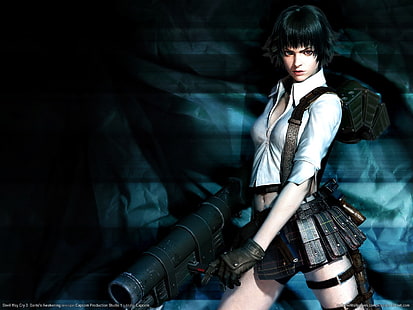 online game character poster, Devil May Cry, Lady (Devil May Cry), HD wallpaper HD wallpaper
