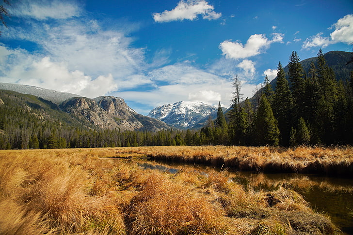 Gebirgszug, Natur, Landschaft, Wald, Berge, HD-Hintergrundbild